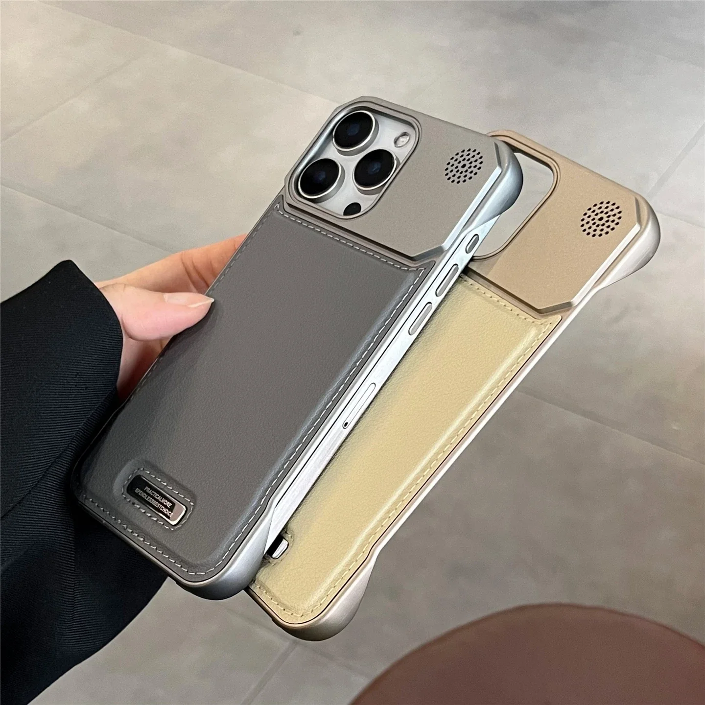 Business-Aromatherapie-Ledertasche, für Magsafe, magnetische rahmenlose Rüstungsabdeckung – Bild 3