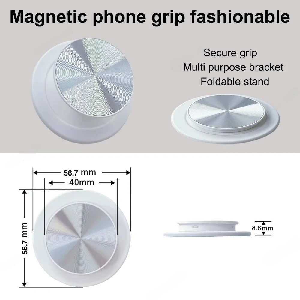 Magnetischer faltbarer Telefongriffhalter für Mount Socket Pocket für Magsafe N52, Magnetring-Finger-Erweiterungsständer – Bild 4
