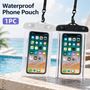 Transparente Wasserdichte Handyhülle zum Umhängen, Berührungsempfindliche Wasserfeste Tasche für Outdoor