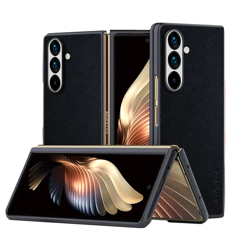 Hülle Fold6 Fold 5 Fold 4 Fold 3 5G 4G Leder Master Hard Textile Fashion Phone Cover Coqua für Hülle – Bild 3