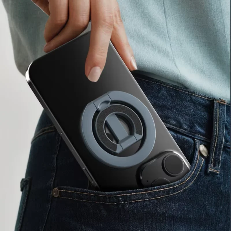 Magnetischer Handy-Ringhalter Beidseitiger Magnet 360° ° Rotierbarer, ultradünner, faltbarer, tragbarer – Bild 5