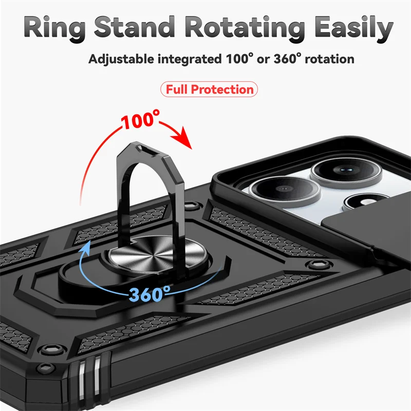 Funda Hinweis 14 5G Fall Rutsche Kamera Schützen Rüstung Telefon Fall auto Halter Magnetische Ring Abdeckung – Bild 5