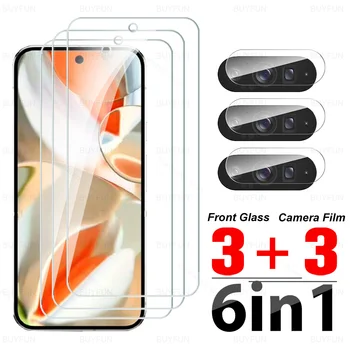 Pixel 9: 6-in-1 Glasfolie Schutzhülle aus gehärtetem Glas, kompatibel mit 9a 8 8A 7 7A 6 6A 5G