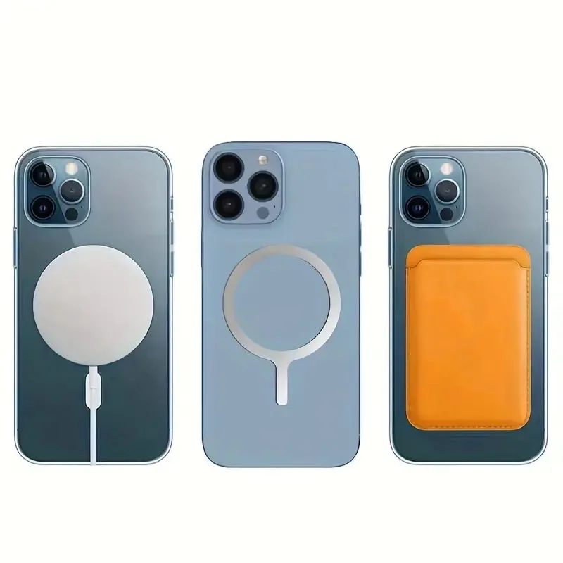 Universeller Magnet-Aufkleber, magnetischer Adapterring, geeignet für Magsafe IPhone, kabelloses Laden, Handy, runder – Bild 3