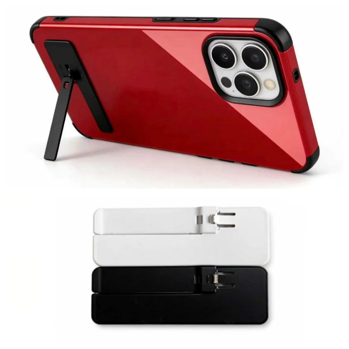 1/2 Stück Ultra Dünner Mini-Handy-Ständer Universeller Desktop-Telefonhalter Metall-Klappständer für iPhone/Samsung – Bild 2