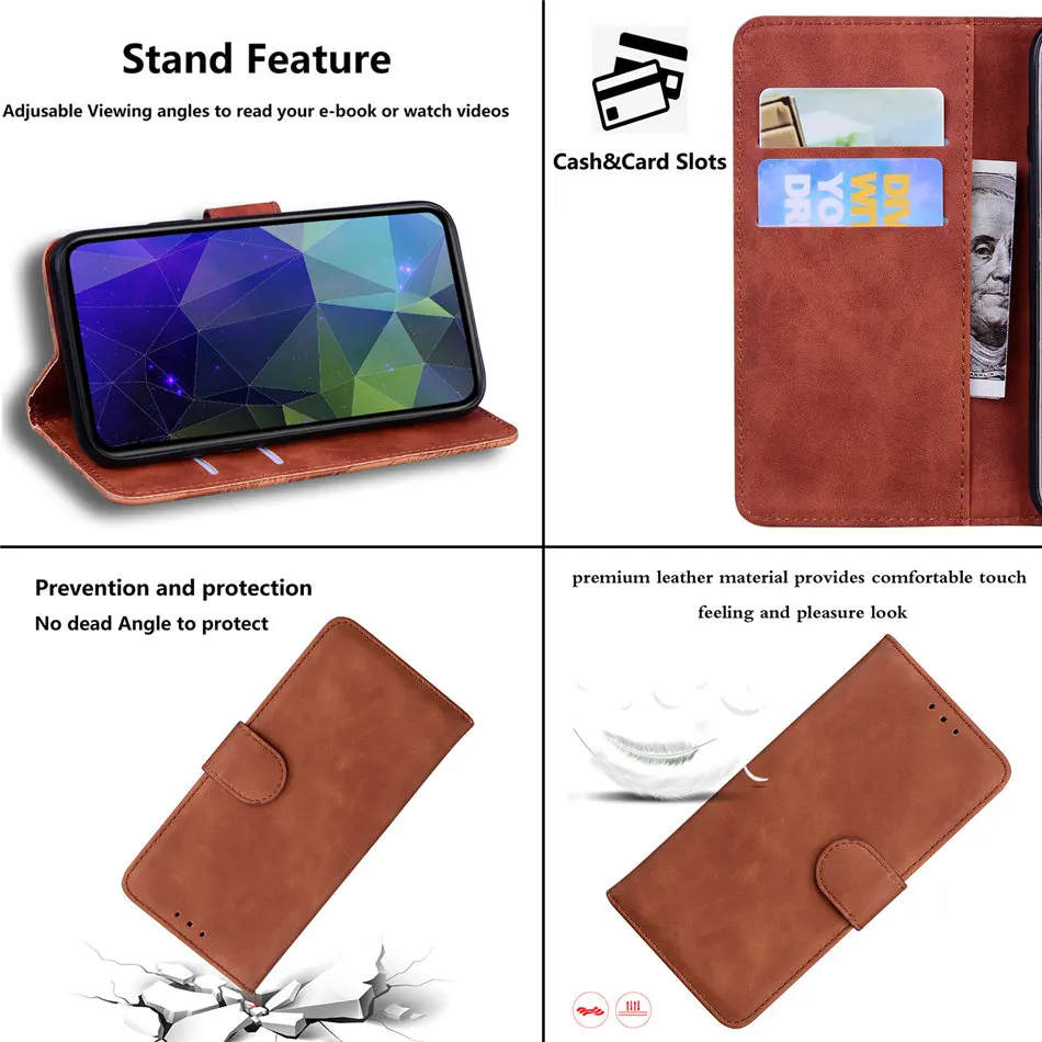 Flip Telefon Brieftasche Ledertasche 6S 7 8 Plus Karte Slots Stand Abdeckung D26F – Bild 3