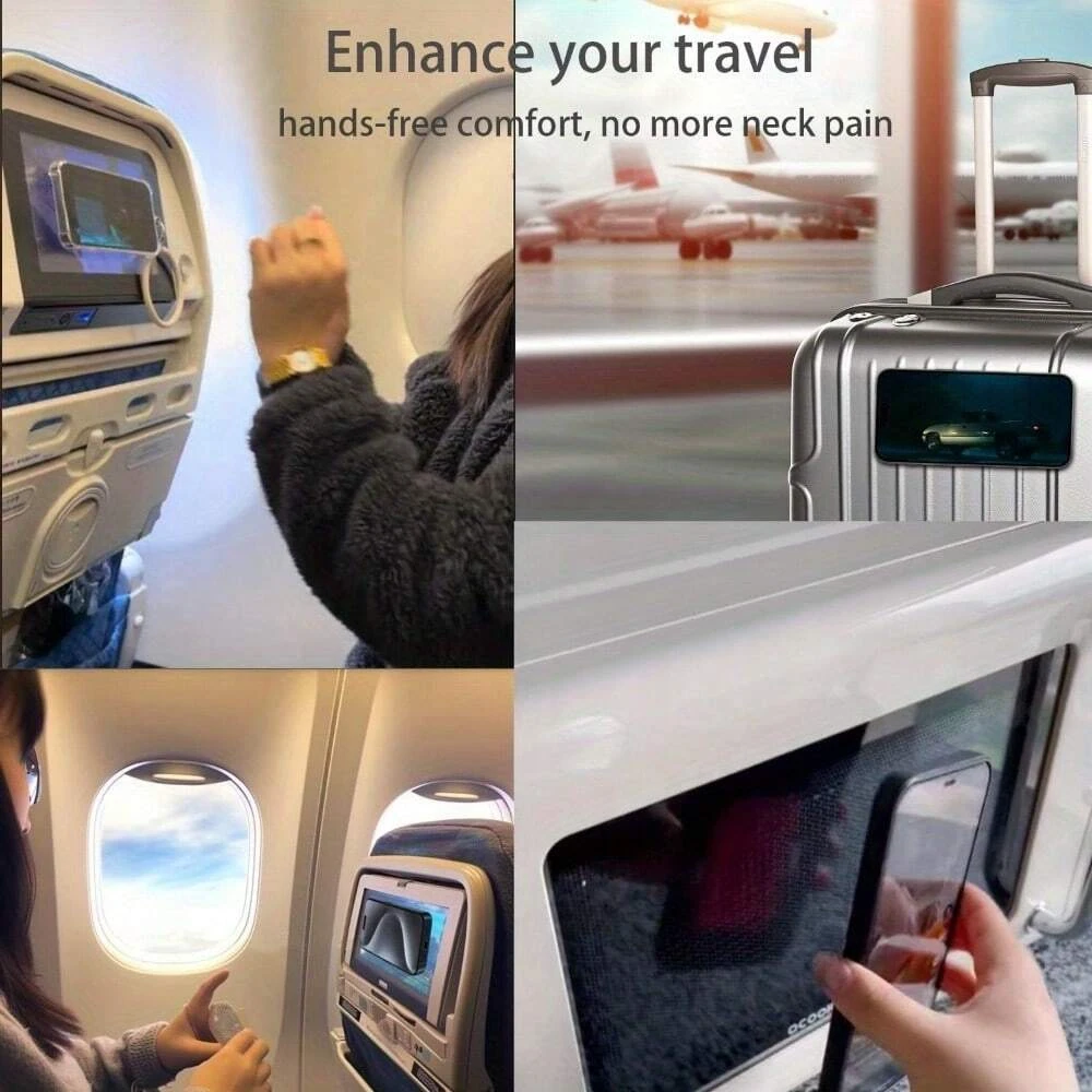 Silikon-Saugnapf-Telefonhalterung, freihändiger mobiler Ständer, Flugzeug-Reise-Essential, kompatibel mit jedem Smartphone – Bild 6