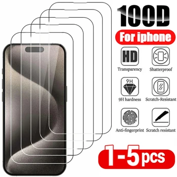 iPhone 15 Plus: 1-5Pcs Gehärtetem Glas Screen Protector Schutz Glas Film