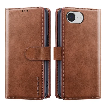 IPhone 16e: Brieftaschenhülle Handyhülle mit Kartenhalter Magnetischer Flip-Leder-Ständer Stoßfeste