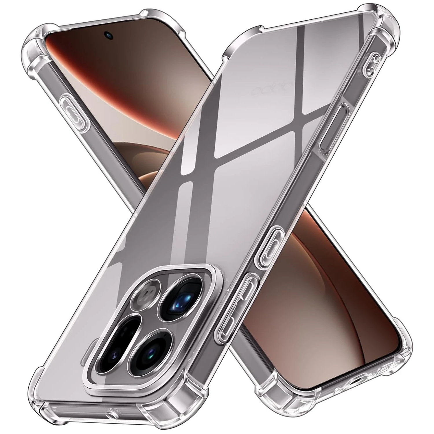 Oppo Find X8 Pro: Vier-Ecken Stoßfeste TPU-Hülle Ultra X8S Find X8 Pro Schutzhülle Transparente Schale Capa Fundas