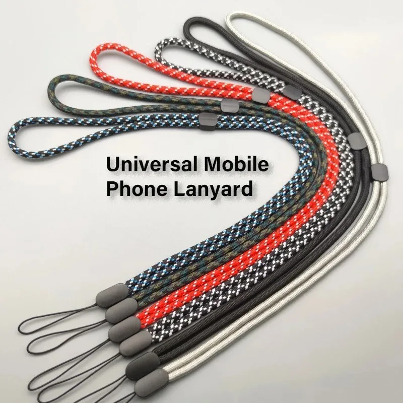 Niedliches Telefon-Lanyard, verstellbarer Durchmesser, Universal-Hülle für den Außenbereich, Umhängetasche, Schulterkarte, Halsband, Clip zum Aufhängen, Anti-Verlust-Handgelenkschlaufe