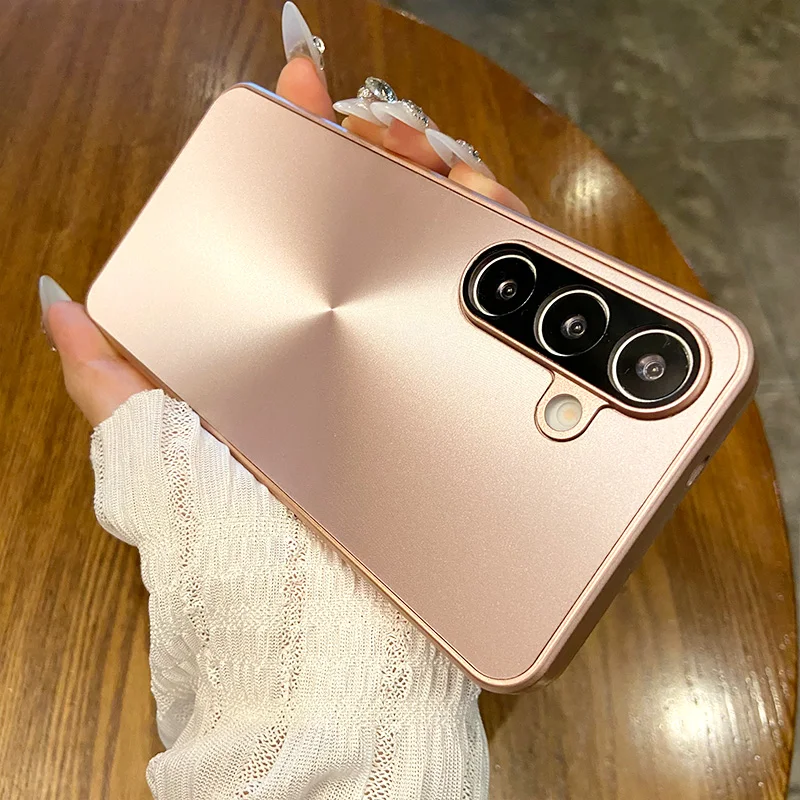 Galaxy S25 Ultra: Luxuriöse Glitzer-Laser-Aurora-CD-Muster Matte Hülle Weicher Stoßfester Panzer-Hartschalen-Case