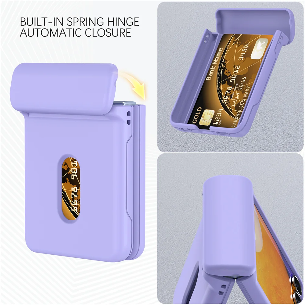 Brieftaschenhülle mit Kartenfach & Scharnierschutz Flip7 Flip6 Flip5 Flip4 Flip8 Handyhülle – Bild 3