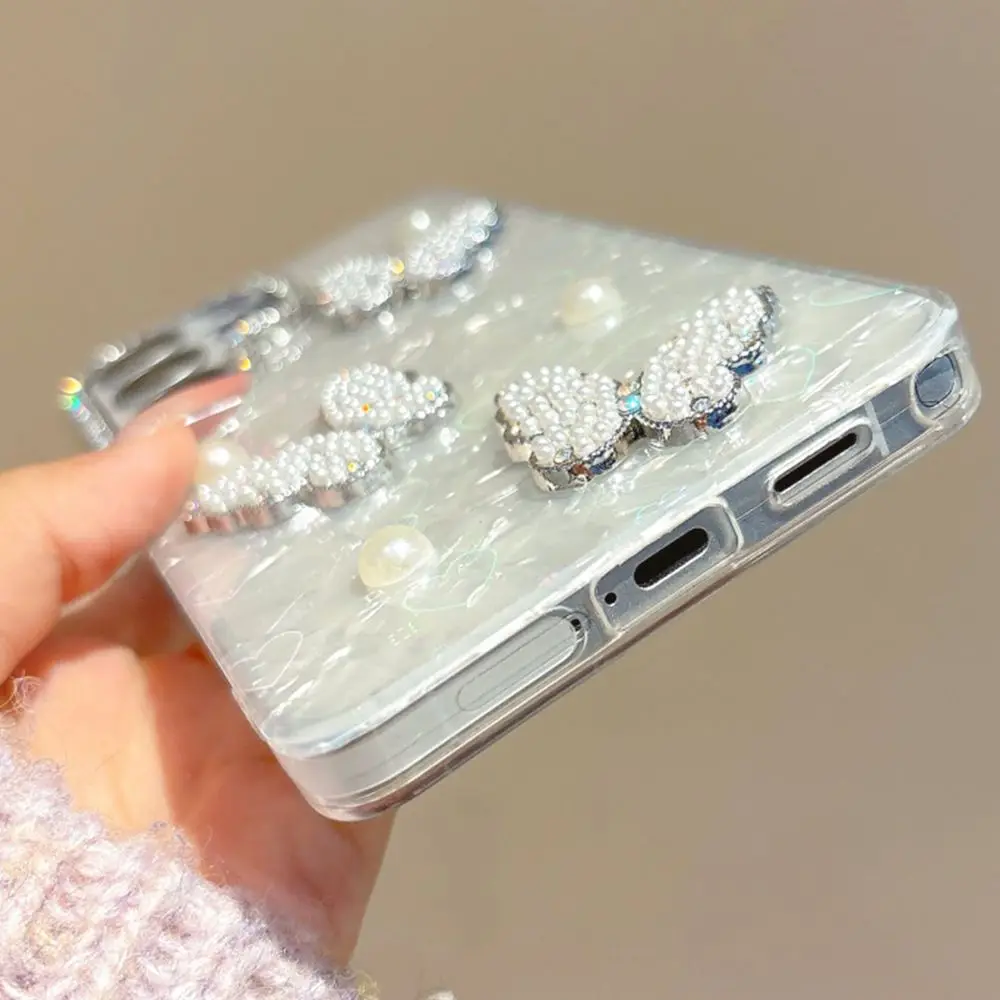 Glitzer Farbverlauf Schmetterling Handyhülle Diamant-Schutz PC-Cover – Bild 3