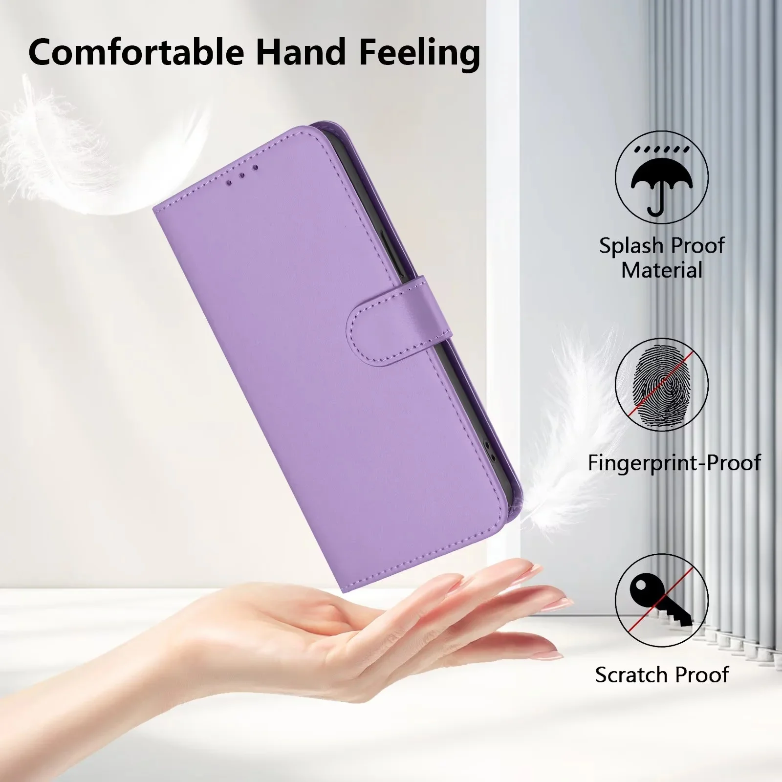 PU-Leder-Flip-Handyhülle, Brieftaschenhülle Coque Funda – Bild 2