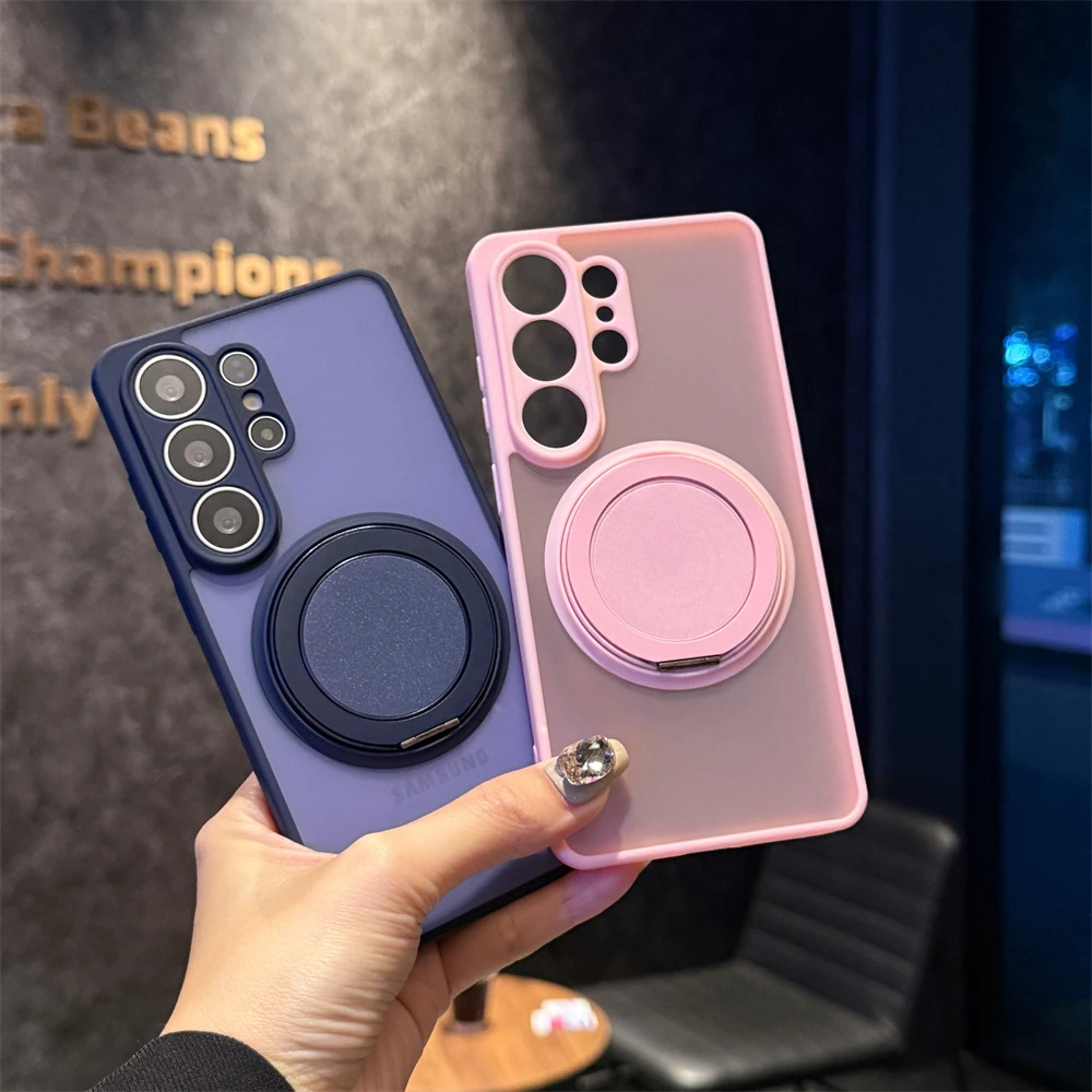 Galaxy S25 FE: 360° Ringhalter Magnetische Handyhülle Matte Hülle