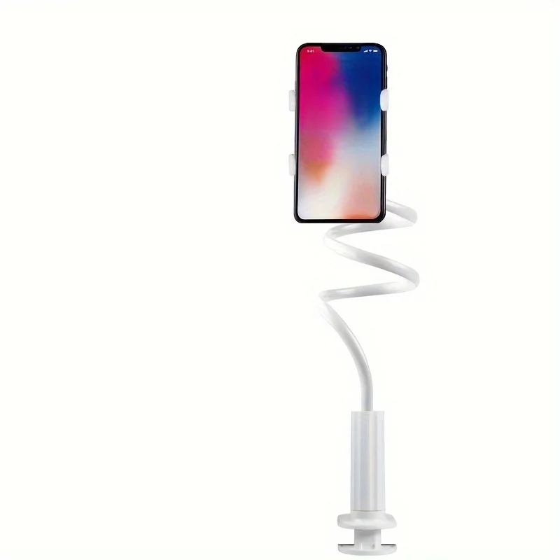 Lazy Night Desktop-Handy-Klemmhalterung, flexibler langer Arm, Schwanenhals, Lazy Person-Halterung mit Griff, Overhead-Live-Halterung – Bild 5