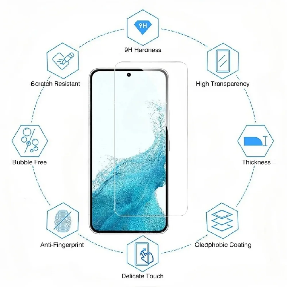 4 stücke Volle Abdeckung Gehärtetem Glas Screen Protector Glas sansung Schutz Film – Bild 5