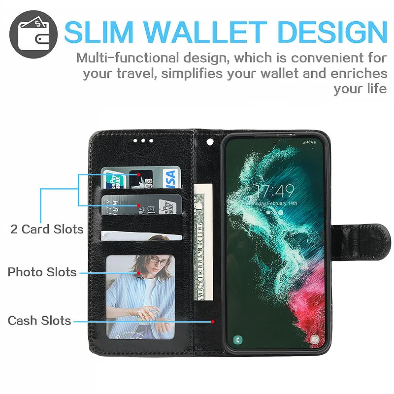 Lederhülle, Flip-Wallet-Cover, Buchhülle – Bild 3