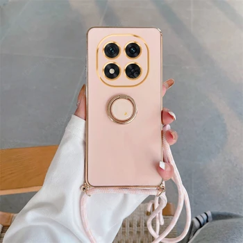 Redmi Note 14 Pro 5G: Luxus Überzug Ring Halter Crossbody Lanyard Fall Hinweis 14 13 Pro Plus 4G 5G Zurück Abdeckung