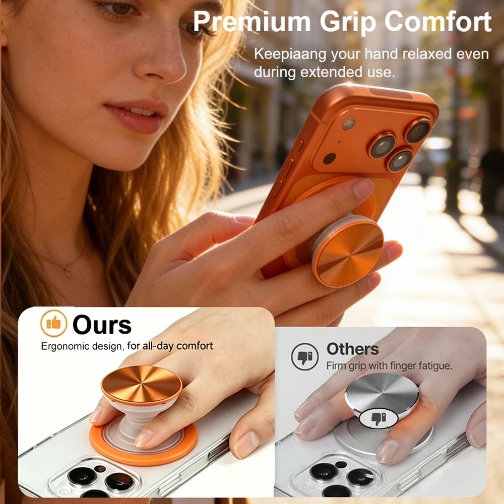 Grippopso 2026 Neu für MagSafe Halterung Handy Griptok Magnetischer Faltbarer Halter Handy-Zubehör für iPhone Samsung – Bild 3
