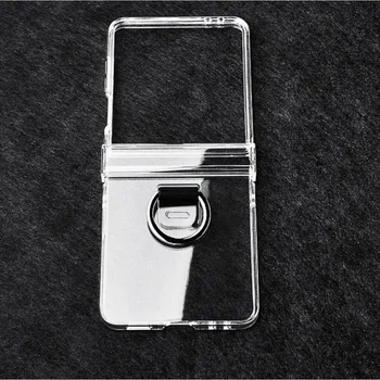 Galaxy Z Flip4: Transparente Handyhülle Flip7 Flip6 Flip5 mit Ringschutz und klarem, schlankem Hartcover
