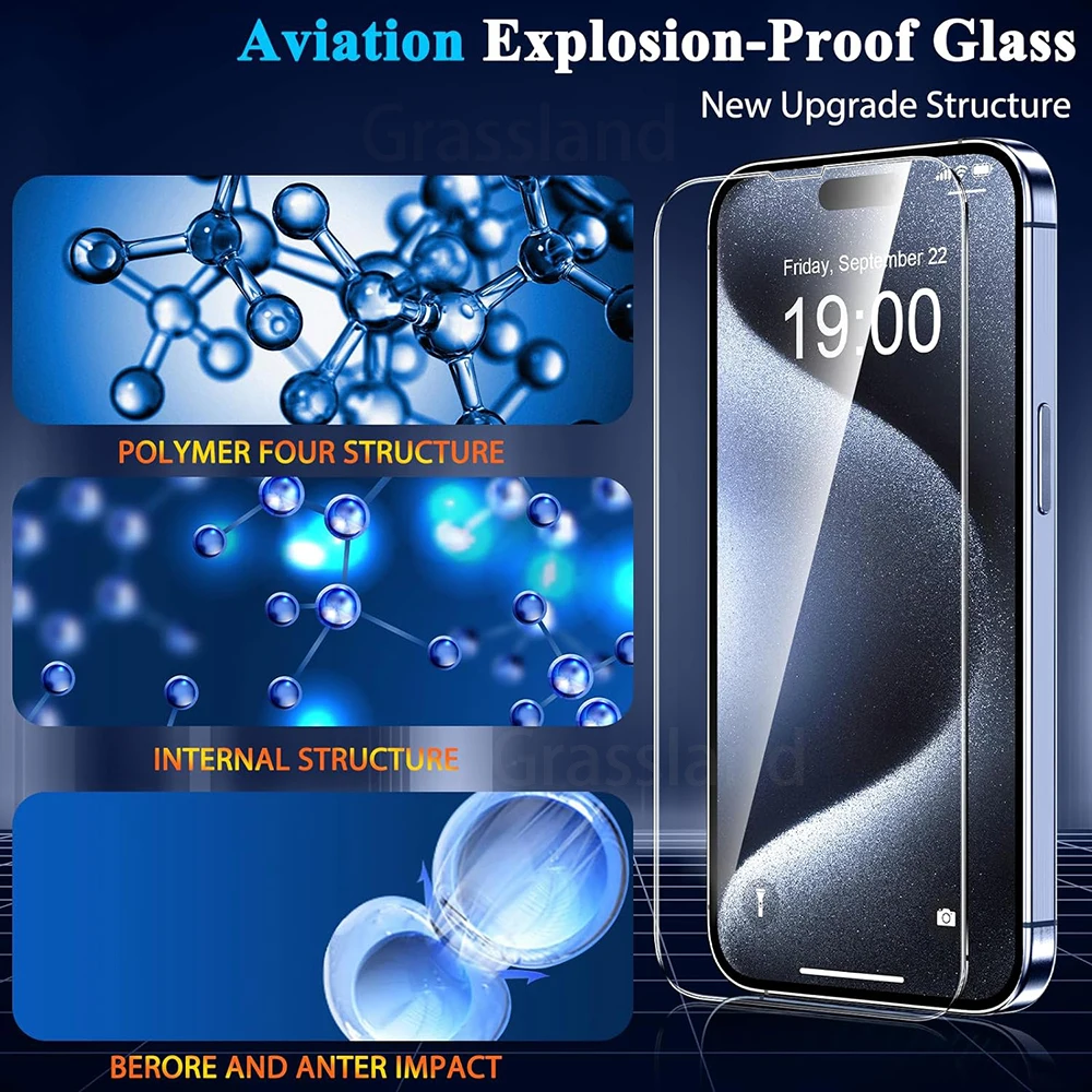 4Pcs Gehärtetem Glas Screen Protector Schutz Glas Film – Bild 2