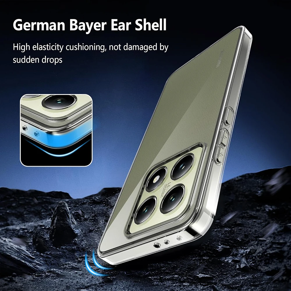 Ultradünne Silikon-weiche Hülle Mi 14 14T 13 13T Pro klare transparente Hülle TPro Slim Back Cover – Bild 4