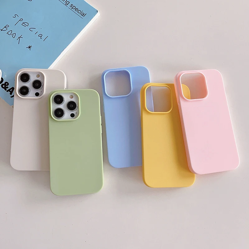 Luxus Candy Farbe Silikon Soft Case Matte Frosted Abdeckung Ultra dünne Shell Coque – Bild 2