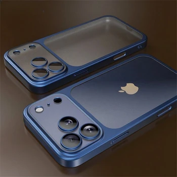 IPhone Air: Luxus Überzug Farbe PC Transparent Telefon Fall 17Air Objektiv Schutz Matte Transparente BackPlate