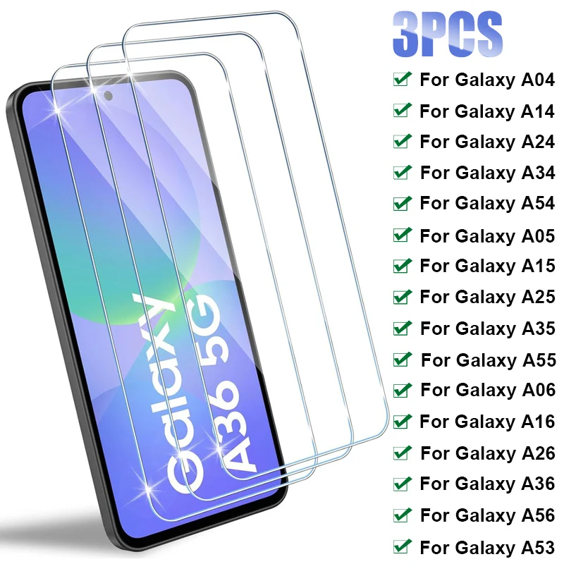 Galaxy A35: 3PCS gehärtetes Glas S Displayschutzfolie S