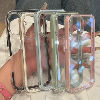 IPhone Air: Luxuriöse transparente Süßigkeiten-Handyhülle, luftklare, stoßfeste Stoßstangen-Rückseite