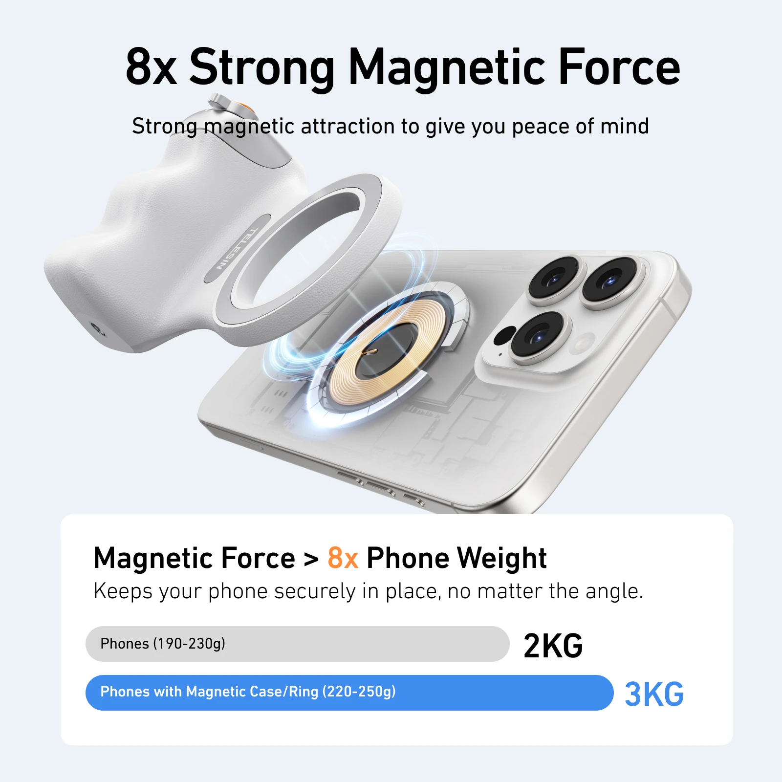 TELESIN Telefon Kamera Schießen Hand Grip Magnetische Smartphone Halter Schießen Hilfe Fernbedienung Griff Für Iphone Android Telefon – Bild 4