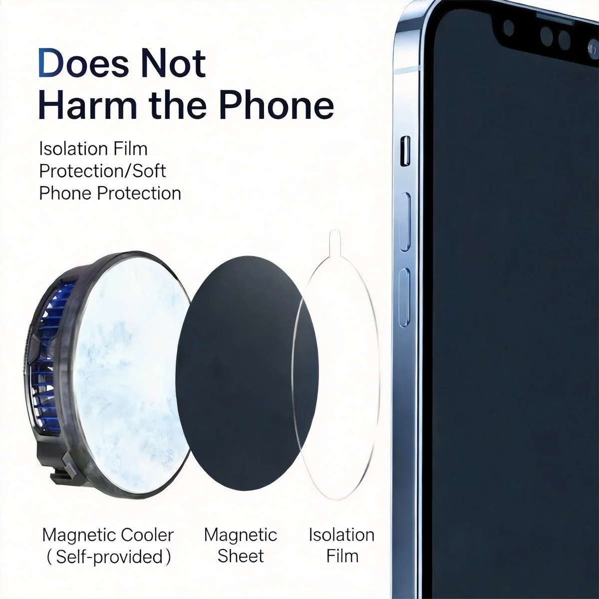 Neue Handy-Kühlplatte, magnetischer Wärmeabführungs-Aufkleber für Spiele-Kühlventilatoren, Kühlkörper für iPhone/Samsung/Xiaomi – Bild 3
