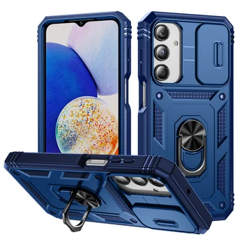Galaxy A36: Volle Schutz Rüstung Stoßfest Fall Rutsche Kamera Ring Stand Abdeckung