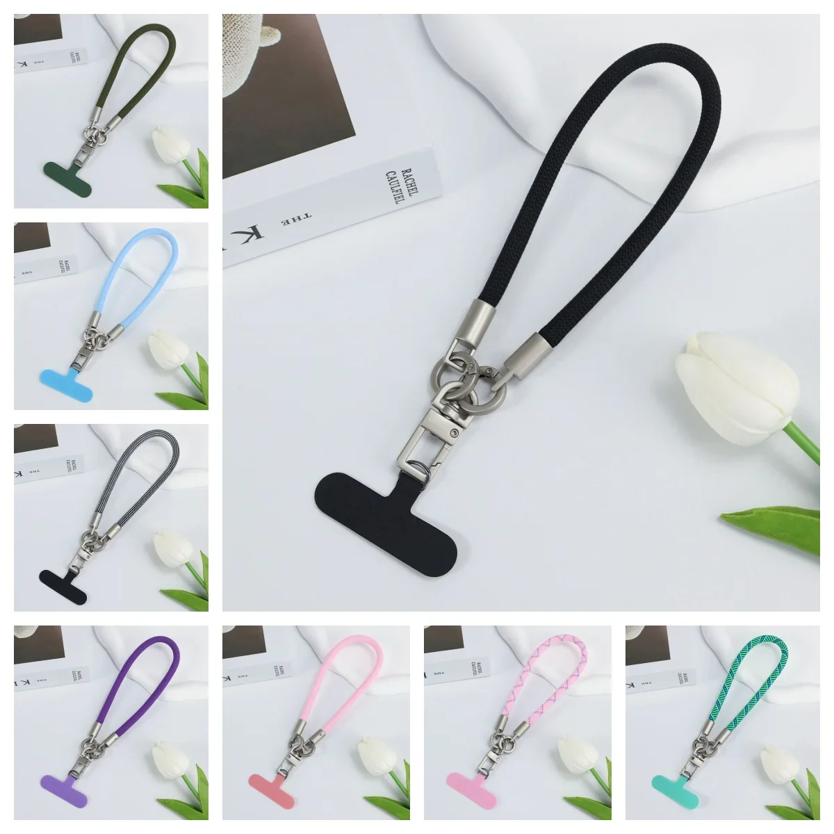 Neues handgewebtes Universal-Lanyard für Mobiltelefone, Universal-Lanyard, Handschlaufe, kurzes Seil, Handschlaufe – Bild 2