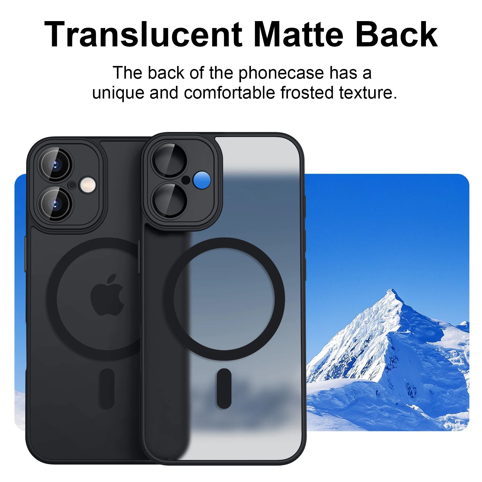 Luxuriöse magnetische matte durchscheinende Rüstung stoßfeste Hülle, für Magsafe Wireless Charge Cover – Bild 4