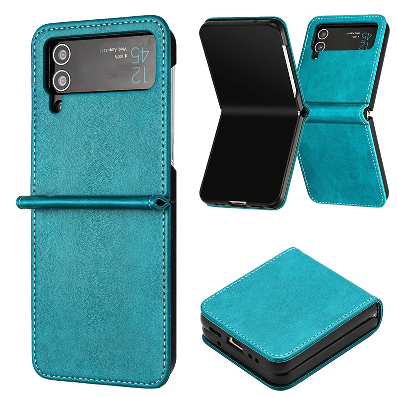 Galaxy Z Flip7: Magnetische Flip-Brieftaschenhülle 6 5 4 3 Flip6 Flip5 Flip4 Flip3 mit Kartenfach und Standfunktion aus Leder