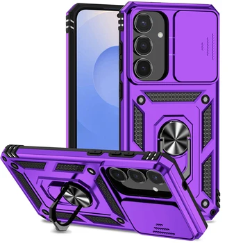 Galaxy S25 FE: Panzerhülle Coque mit Ringhalter und Linsenschutz