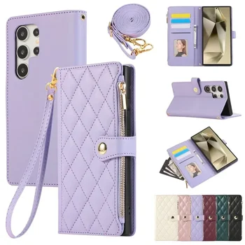 Galaxy A25: Crossbody Leder-Handyhülle Brieftaschen-Cover