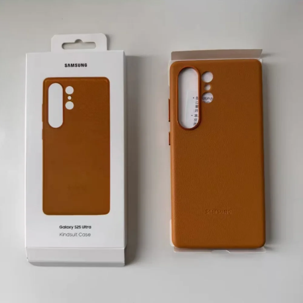 Galaxy S25 Ultra: Luxuriöse Leder-Handyhülle Premium Echtes Leder Stoßfeste Rückenschale Cover