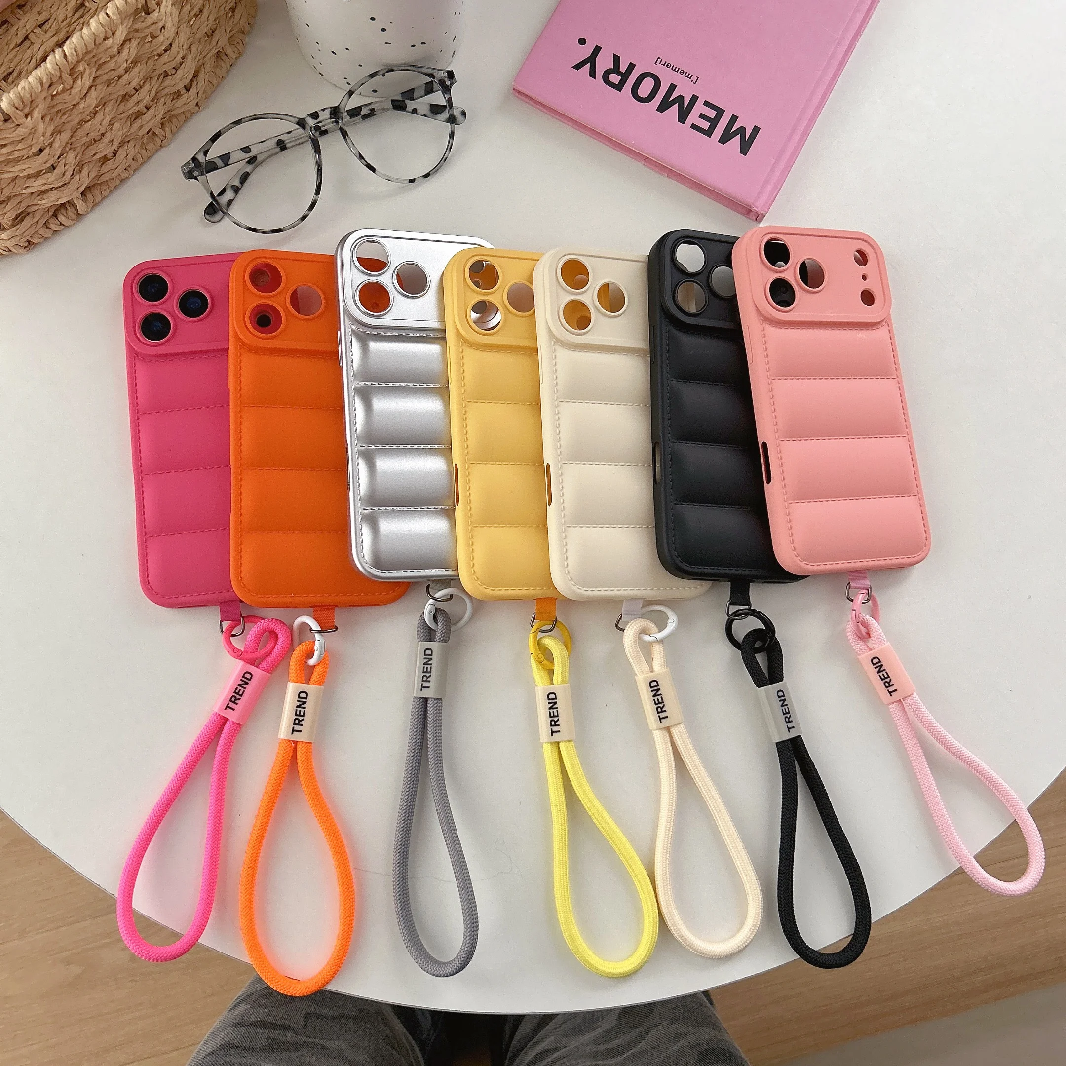  Luxuriöse einfarbige Daunenjacke-Telefonhülle Bumper Back Cover ﻿ ﻿ ﻿ ﻿ – Bild 6