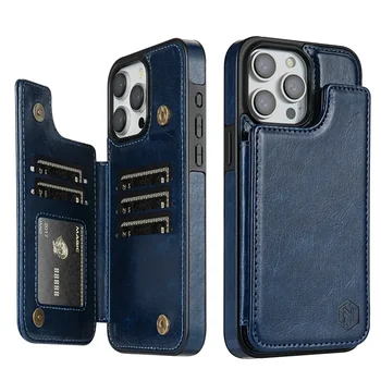 iPhone 16e: Brieftasche RFID-blockierende Schicht schützen magnetische Flip-Ledertasche Cover