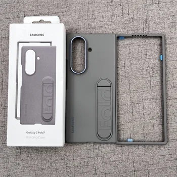 Galaxy Z Fold6: Luxuriöse Standhülle 6 Fold7, Matte Silikonhülle mit Hautgefühl, Vollschutz für die Rückseite
