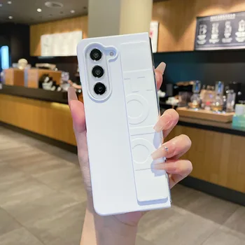 Galaxy Z Fold7: Luxus Weiche Silikon Handgelenk Strap Halterung Telefon Fall Z Falten 7 6 5 4 3 fällen Ultra Dünne Matte Hard