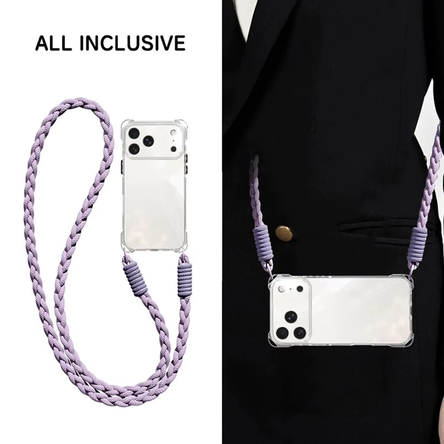 Crossbody-Handyhülle mit Umhängeband, Halsketten-Trageband, weiche Hülle – Bild 6