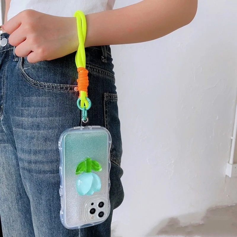Niedliches Handy-Lanyard zum Aufhängen, Dekoration, kann gedragen werden, Twist-Seil, Anti-Verlust-Anhänger, modisch – Bild 6