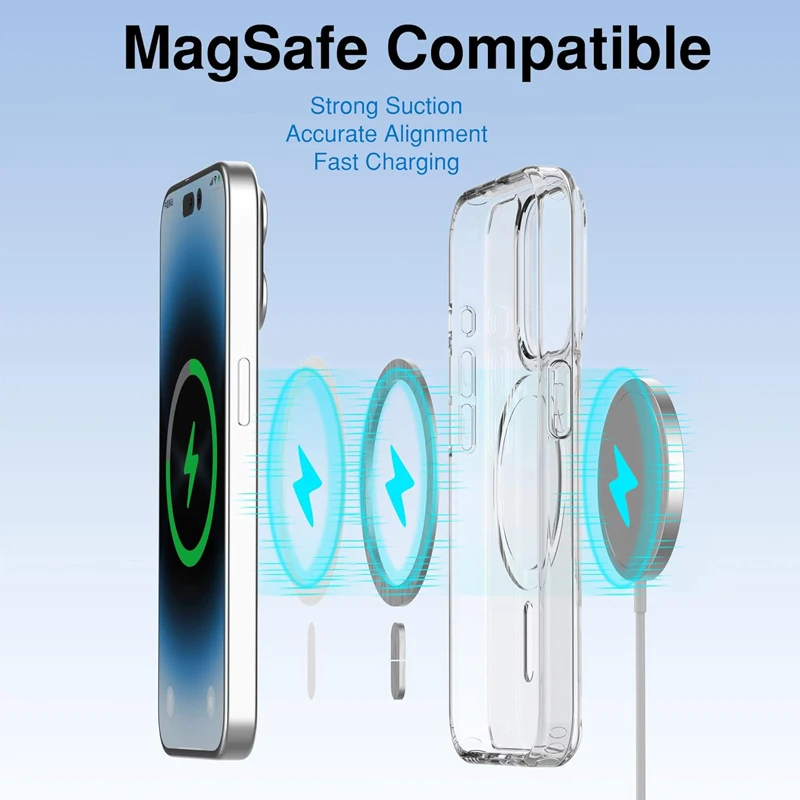 Magnetische klare Hülle Wireless Charging kompatibel mit Magsafe – Bild 6