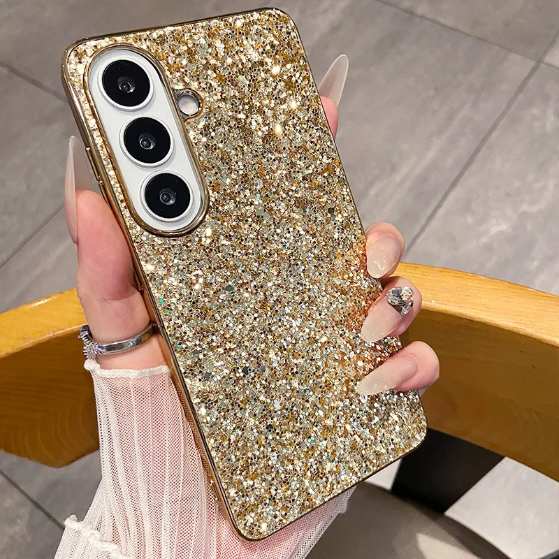 Glitzernde Hochwertige 3D-Pailletten Galvanisierte Sturzsichere Handyhülle Cover – Bild 2