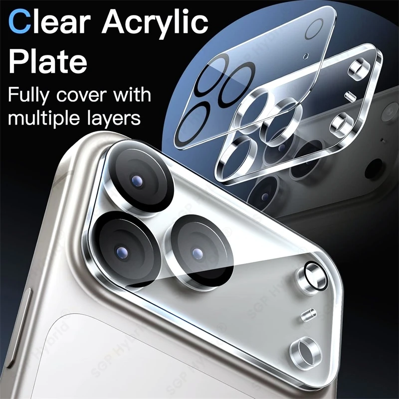 3-1 Stück 3D gebogene klare Kristall-Kameraobjektiv-Schutzhülle aus gehärtetem Glas i Phone Air – Bild 2